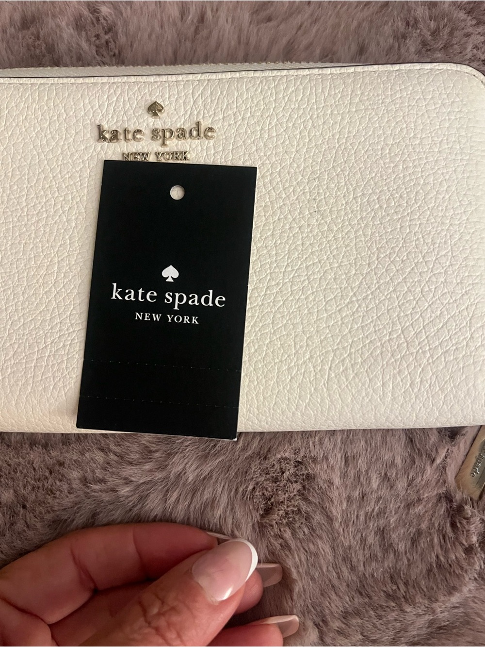 kate spade cream leather zip-around continental wallet - Picture 3 of 4